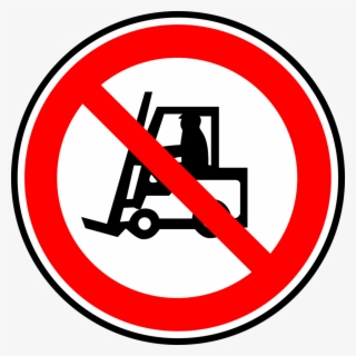 Free Vector Do Not Carry With Vehicles Clip Art - Do Not Enter Forklift Sign