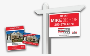For Sale Sign, Post Cards, And Flyers - Real Estate Sign Post Png