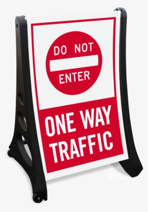 A Frame Portable Sidewalk Sign Kit - Not Enter Sign