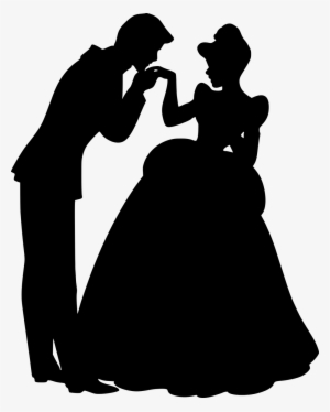 Cinderella Castle Silhouette - Cinderella And Prince Charming Silhouette