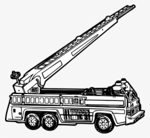 Fire Truck Clipart Transparent - Fire Engine Black And White