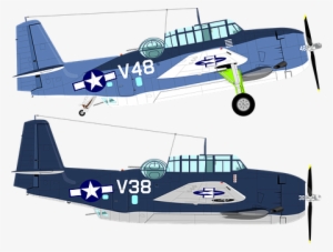 Airplane, Historical, Navy, Usa, Ww - Самолет С Пропеллером Png