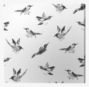 Watercolor Bird Seamless Pattern Can Be Used For Wallpaper, - Watercolor Painting