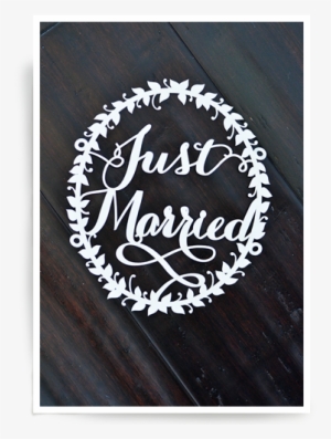 Just Married Paper - Calligraphy