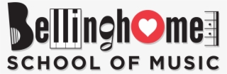 Bellinghomeschoolofmusic Logo Black Red Dropshadow - Heart