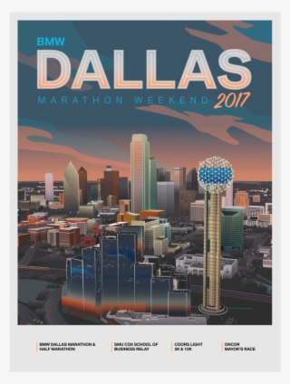 2017 Commemorative Poster - Bmw Dallas Marathon Medal