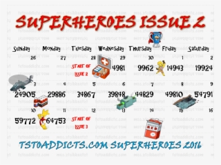Superheroes 2 Issue 2 Calendar - Illustration