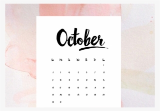 October 2016 Calendar - Paper
