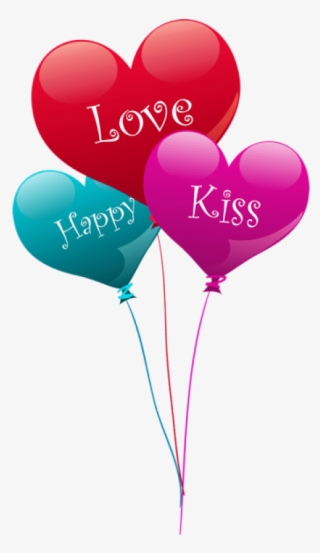 Free Png Download Transparent Heart Kiss Love Happy - Happy Valentines Day Balloons Png