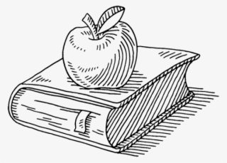 Book And Apple Drawing