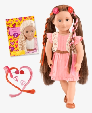 Parker 18-inch Hairplay Doll With Pink Dress - Our Generation Dolls Hair Play