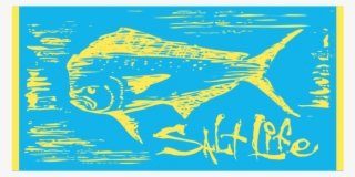 Salt Life Large Beach Dolphin Towel - Illustration