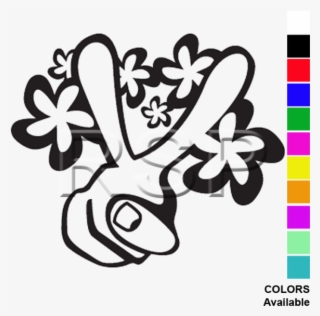 Decal Peace Fingers - Peace Fingers