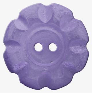 Button With Scalloped Border, Violet - Circle