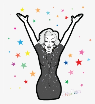 Starchild Presents "a Night Of Stars" Hosted By Shirley - Black Stars On A White Backgrounf