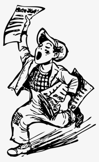 Newspapers - Newspaper Boy Clip Art