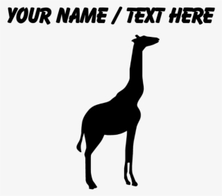 Personalized Black Giraffe Silhouette Shower Curta - Giraffe