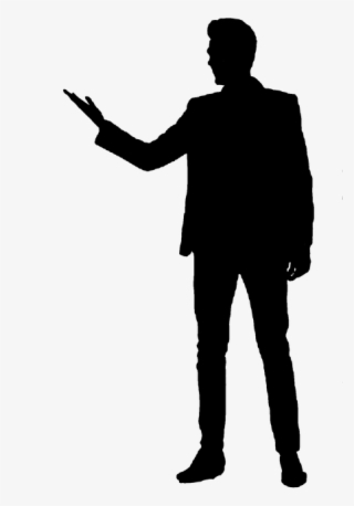 People Silhouette Clipart Tall Man - Negotiation Clip Art In White