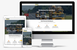 Clark Pavement Marking Website Mockup - Web Design