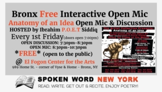 Bronx Free Open Mic - Flyer