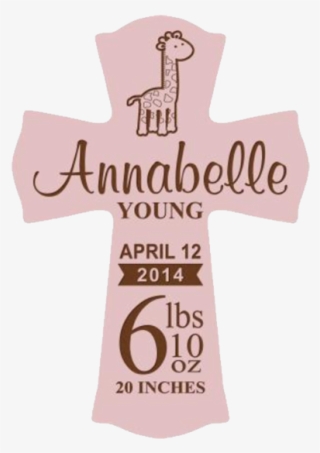 Pink Child's Cross Custom Engraved -cross Ornament - Golden Spoon