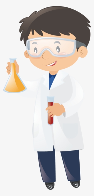 Science Laboratory Beaker Illustration Vector - Scientist Illustration