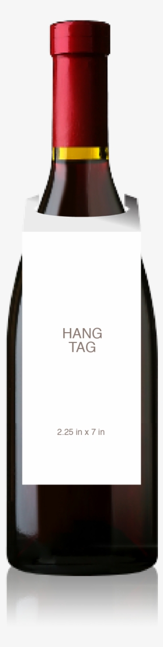 Split Bottle With A Blank Hangtag From Crushtag - Glass Bottle