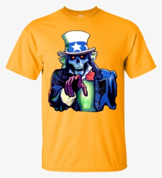 Uncle Sam Skeleton Graphic T Shirt - Want You