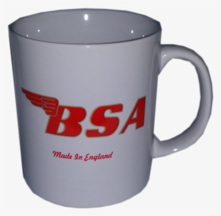 Bsa Logo Coffee Mug White Mug With Red & Silver Logo - Mug