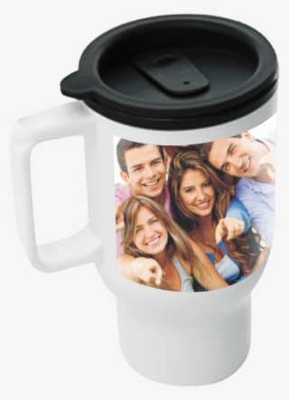 White Unbreakable Traveler Mug - Girl