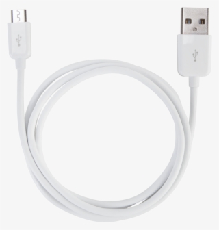 Micro-usb To Usb Cable - Micro Usb Cable White Png