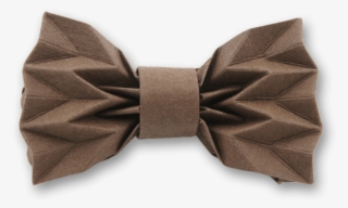 Origami In Coffee Brown Bow Tie - Silk