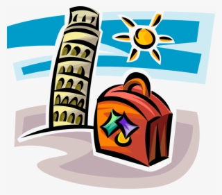 Vector Illustration Of Leaning Tower Of Pisa Campanile