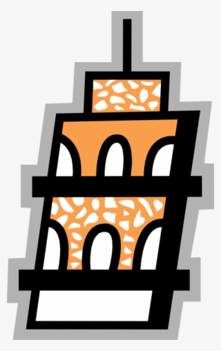 Vector Illustration Of Leaning Tower Of Pisa Campanile