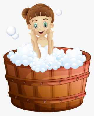 Banheiro & Banho E Etc - Girl In The Bath Vector