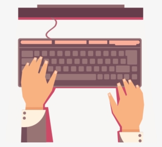 Typing Png - Hands On Keyboard Vector Png