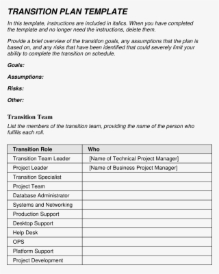 Project Task To Do List - Transition Memo Template - 2550x3300 PNG ...