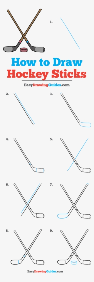 The Complete Hockey Sticks Drawing Tutorial In One - Diagram