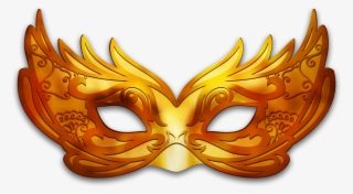 1 - Carnival Mask Orange Png