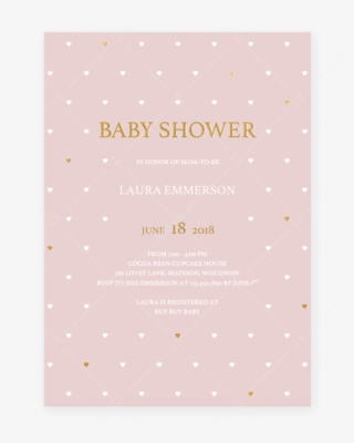 Pink And Gold Baby Shower Invitation Pdf Template By - Camisa Abercrombie Gola Padre