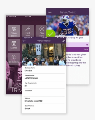 Triviamatic Mobile App To Run Trivia Nights At Your - American Football