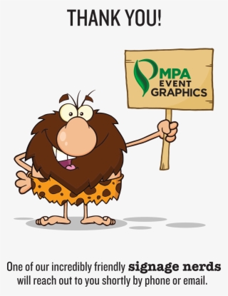 Mpa Order Thank You - Caveman Cartoon Spear