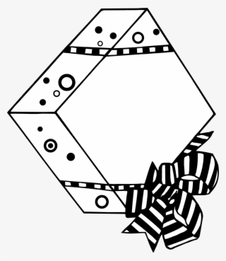 Birthday Present Clipart Outline - Clip Art