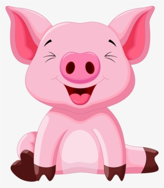 Cute Clipart, Cute Animal Clipart, Cute Pigs, Baby - Pig Cartoon