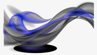 Mq Blue Black Swirls Swirl Wave - Chair