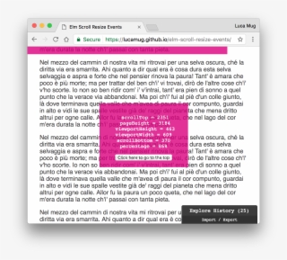 This Is A Small Example About Scroll And Resize Events
