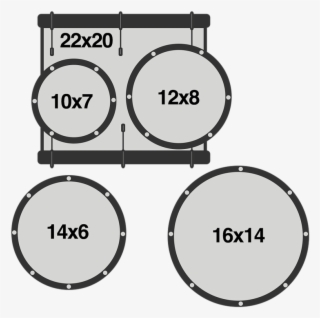 Crush Chameleon 520 Complete 5-piece Drum Set - Diagram