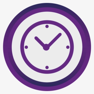 Purple Clock Icon - Reduce Time Icon
