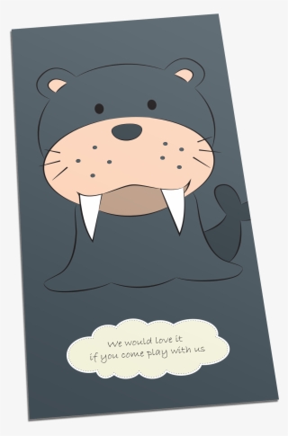 Sealion Postcards Suitable For Individual Childcare, - Illustration