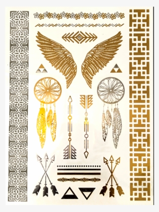 Earthly Tribal Tattoo Sheet - Tetování Indiánské Motivy